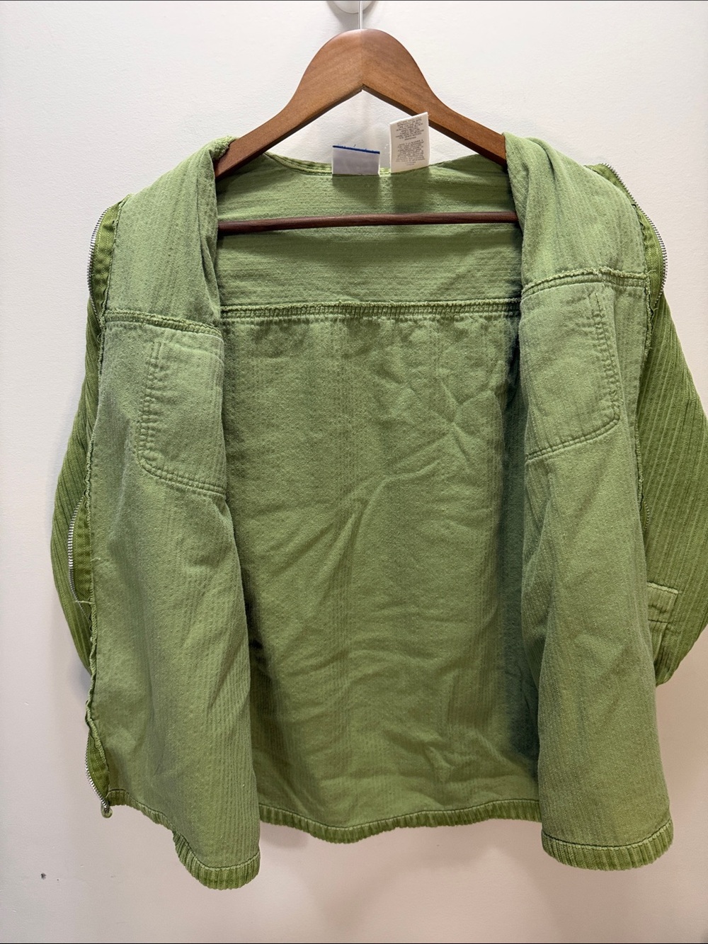 725 Originals Vintage Women’s Olive Green Corduroy Zip Shirt Jacket Size Small - Picture 8 of 13